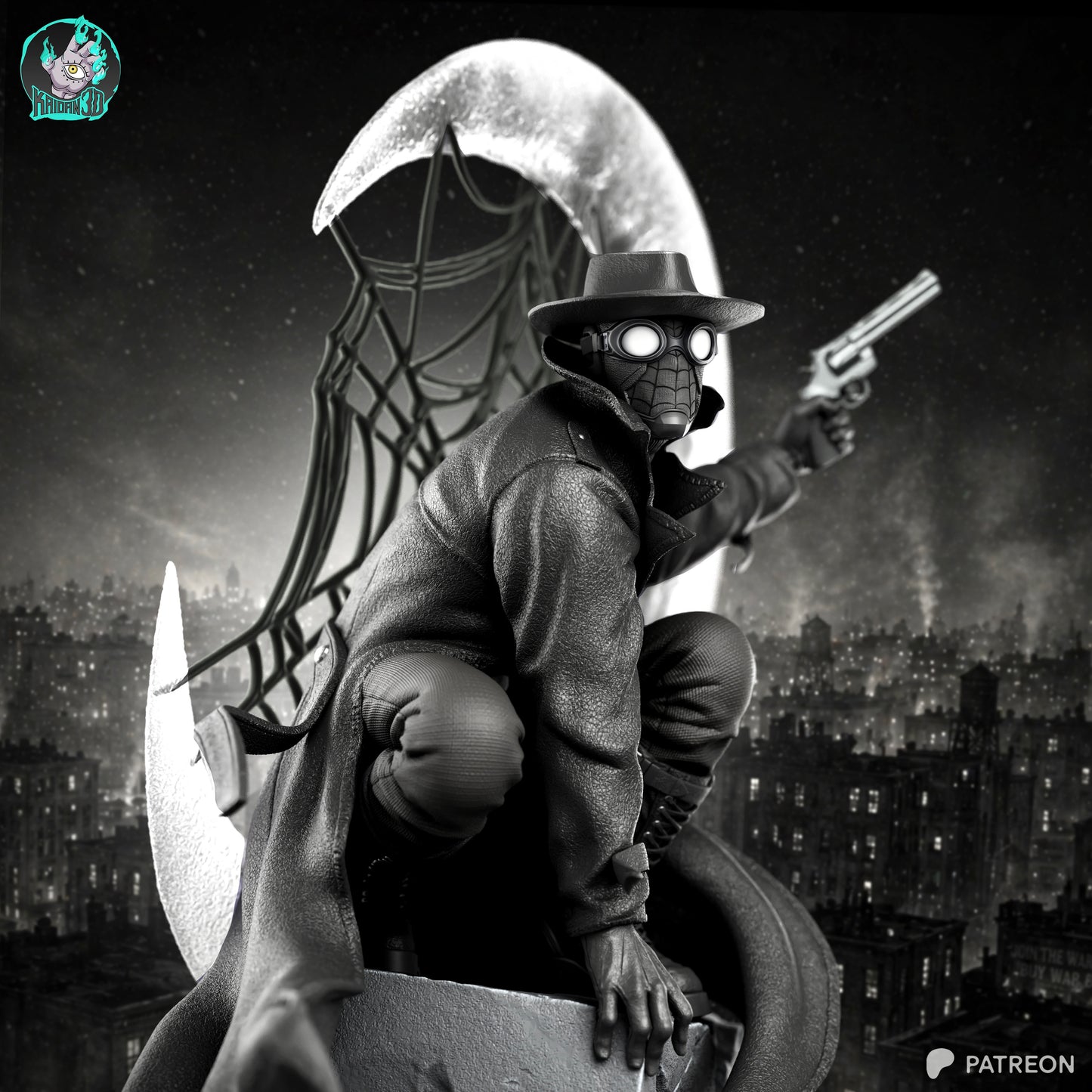 Web Slinging Noir | Handcrafted Figure