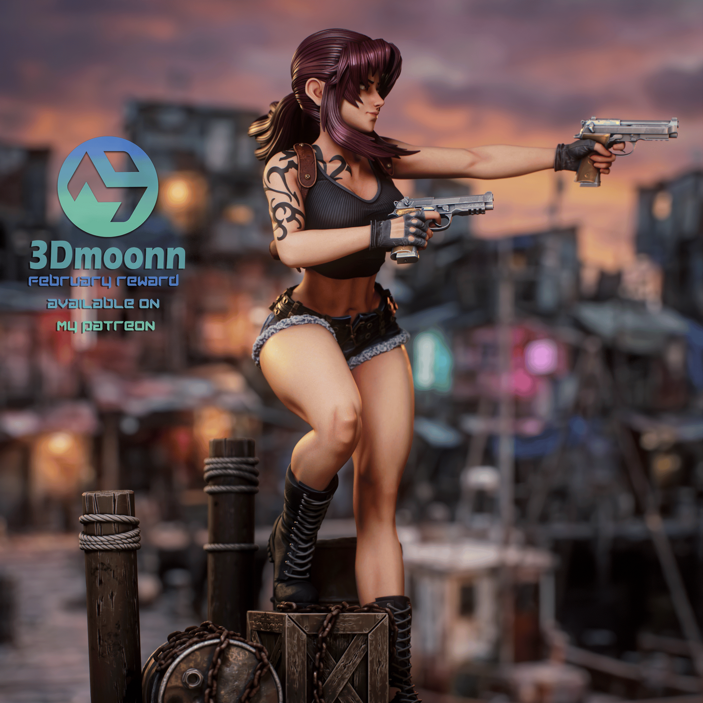 Revy | Black Lagoon | Handcrafted Figure
