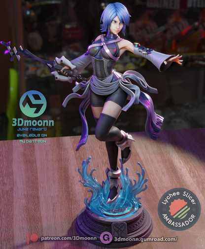 Blue Keyblade Mistress | Handcrafted Figure