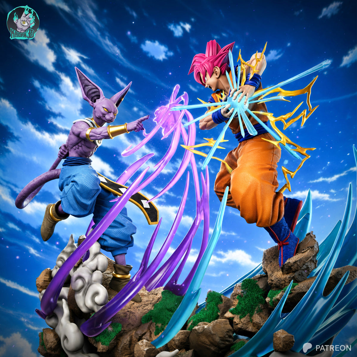 Saiyan Warrior vs Destruction God | Handcrafted Figure