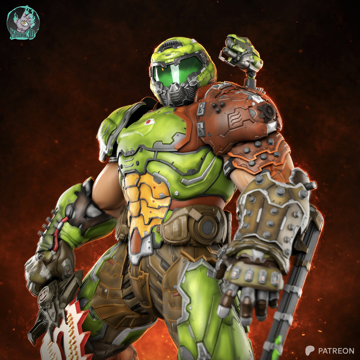 Hellbound Warrior | Handcrafted Figure