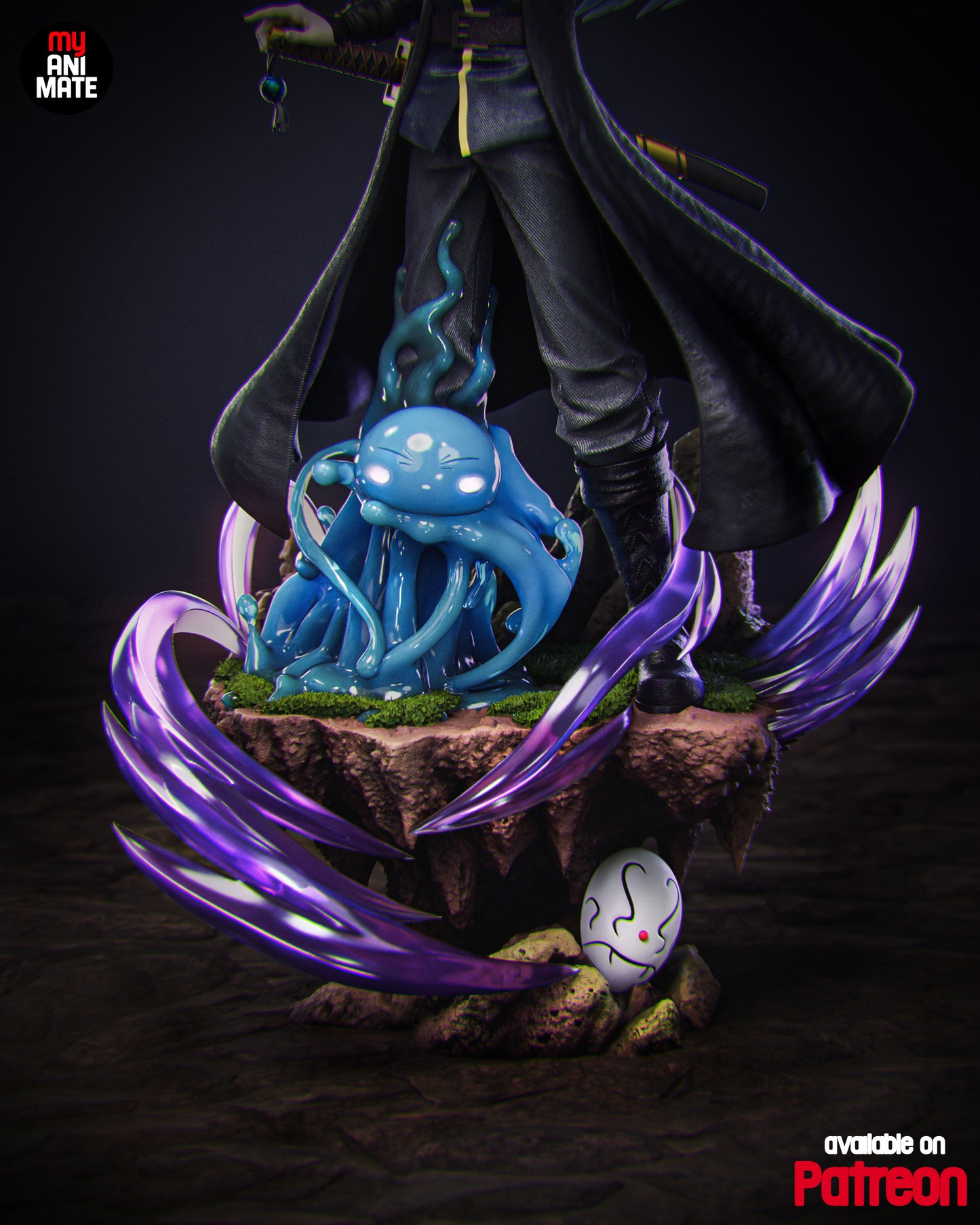 Slime King & Shadow Wolf | Handcrafted Figure