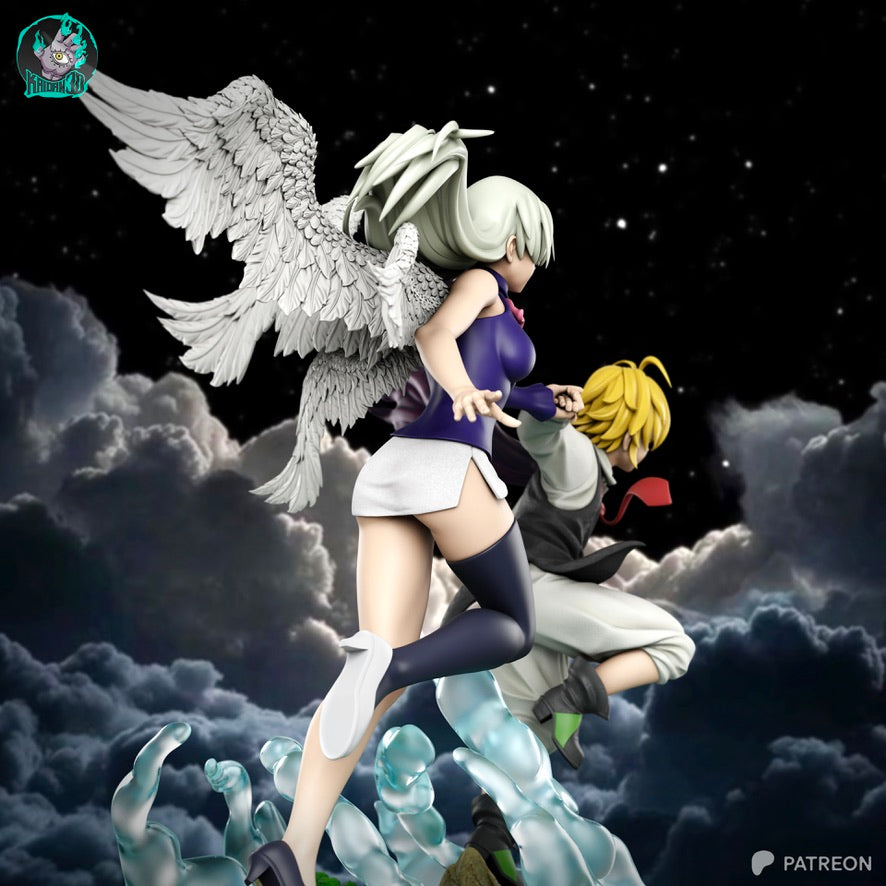 Meliodas & Elizabeth | The Seven Deadly Sins | Handcrafted Figure