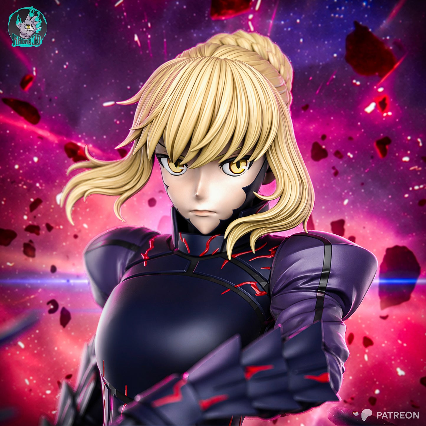 Golden Knight Queen (Alter) | Handcrafted Figure