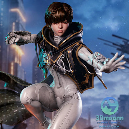 Silver Blade Maiden | Handcrafted Figure