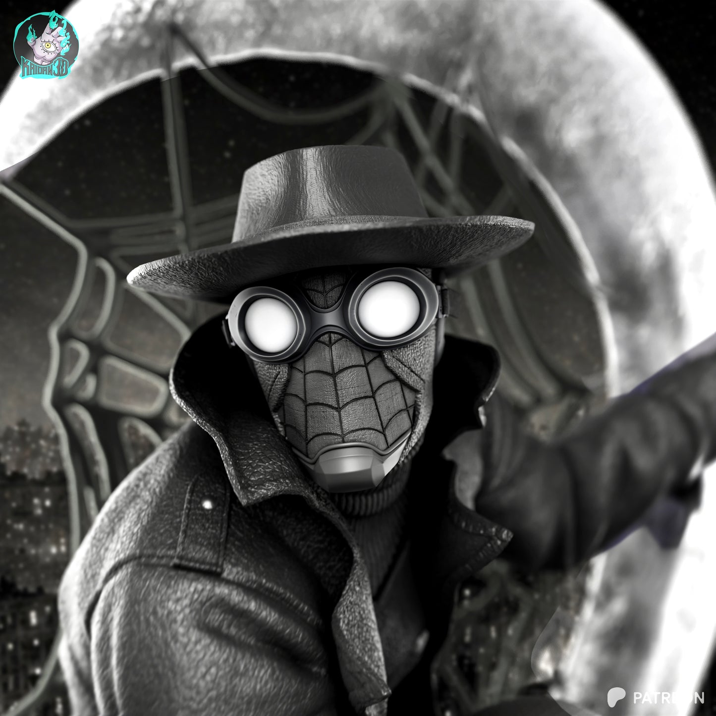 Web Slinging Noir | Handcrafted Figure