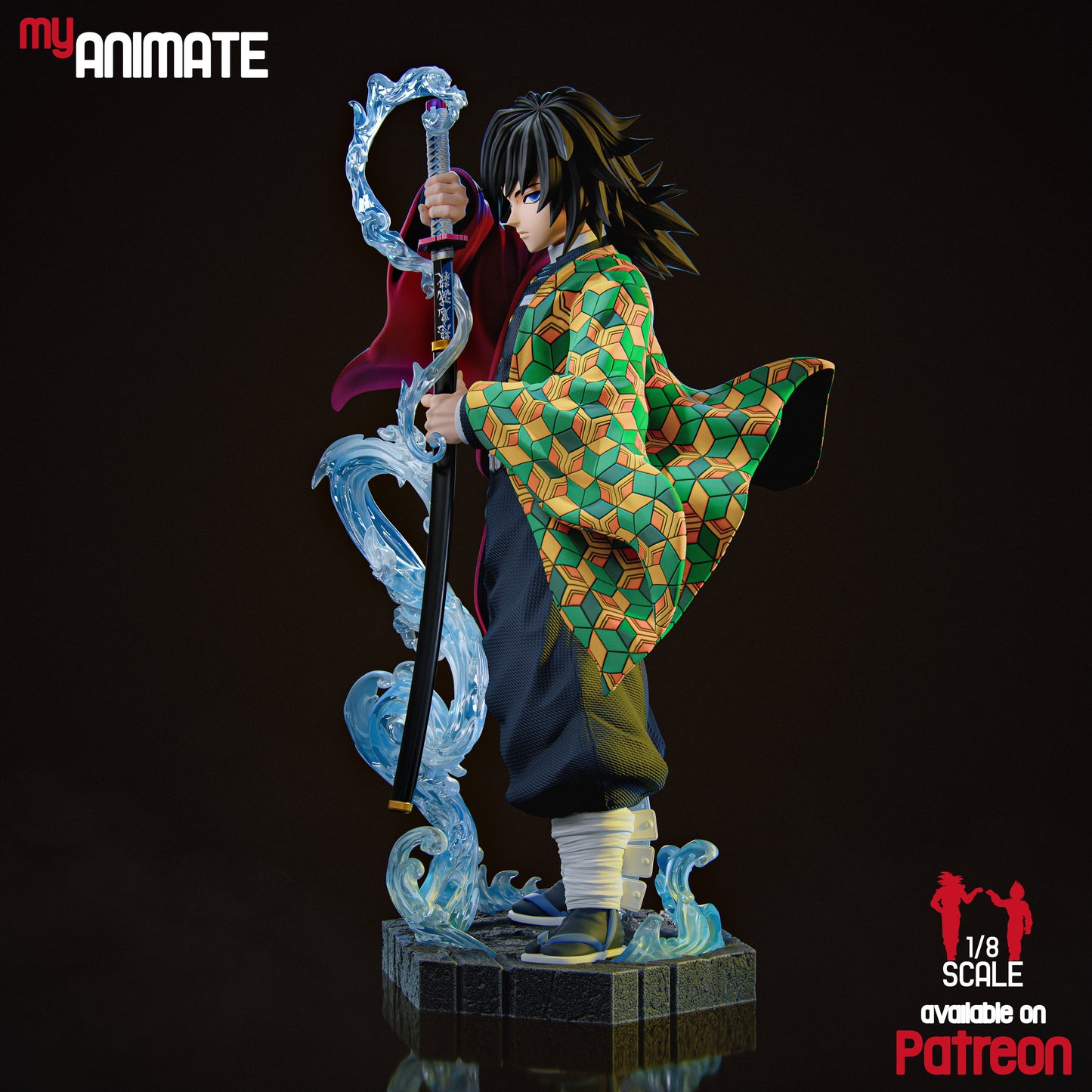 Giyu Tomioka | Demon Slayer | Handcrafted Figure