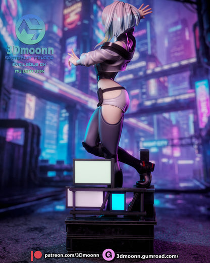 Neon Hacker Girl | Handcrafted Figure