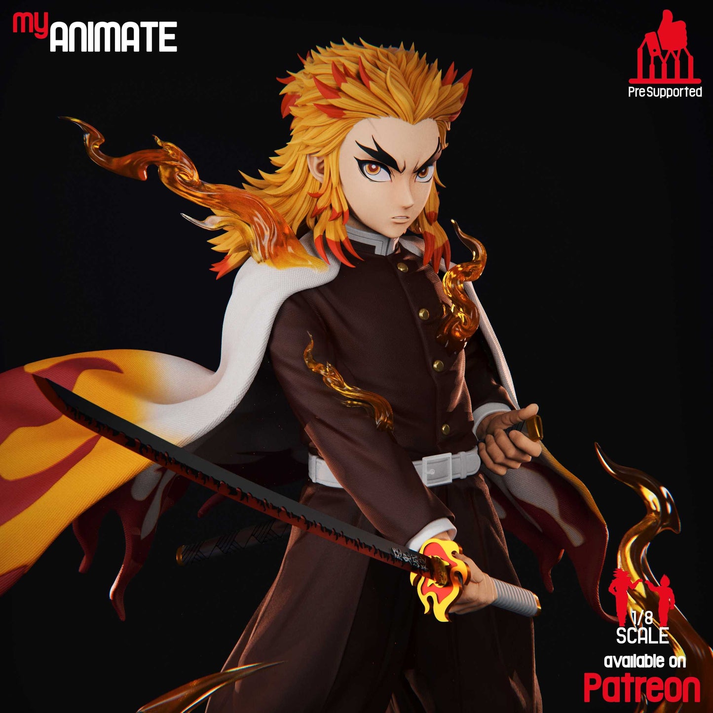 Kyojuro Rengoku | Demon Slayer | Handcrafted Figure