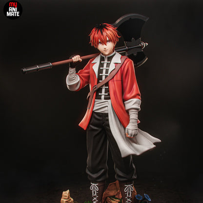 Red-Haired Axe Warrior | Handcrafted Figure