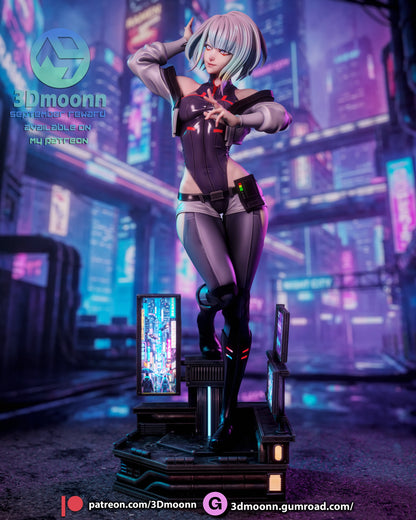 Neon Hacker Girl | Handcrafted Figure