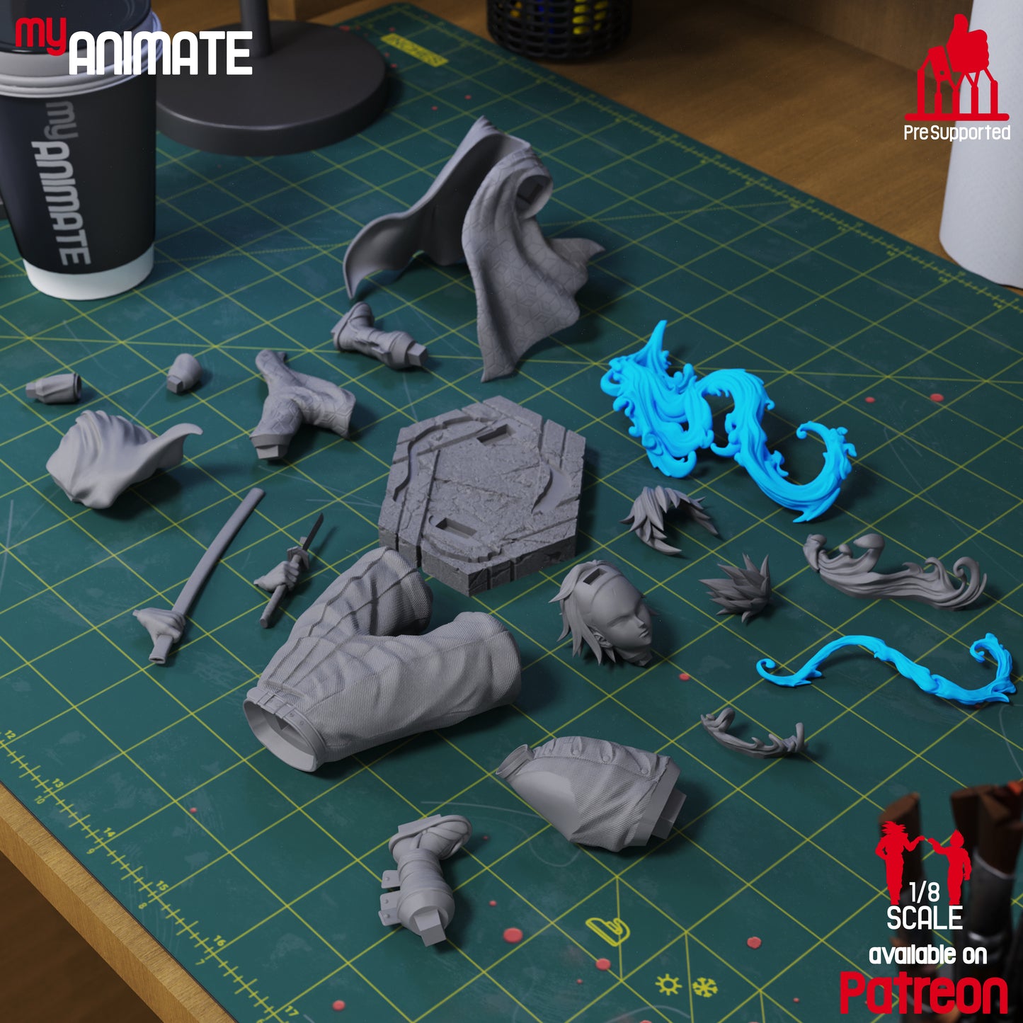 Giyu Tomioka | Demon Slayer | Handcrafted Figure