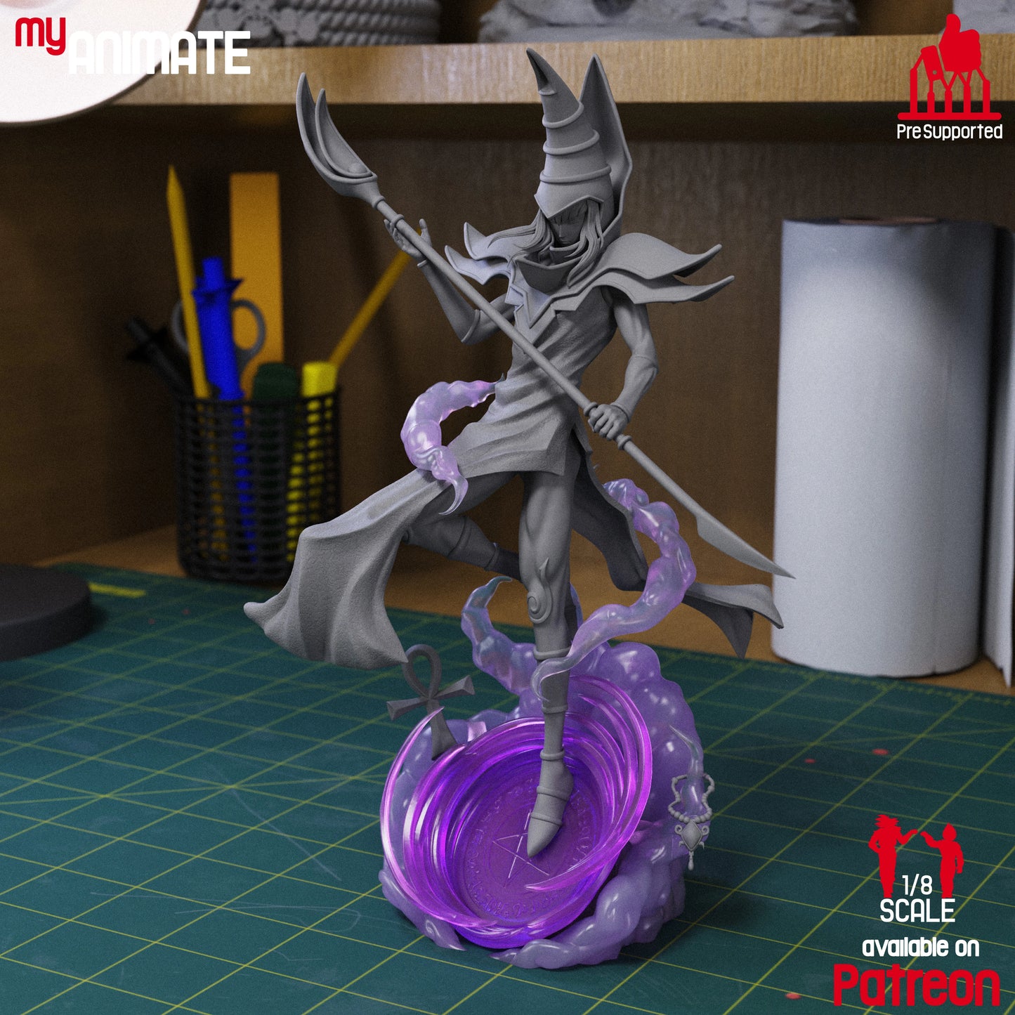 Dark Magician | Yu-Gi-Oh! | Handcrafted Figure