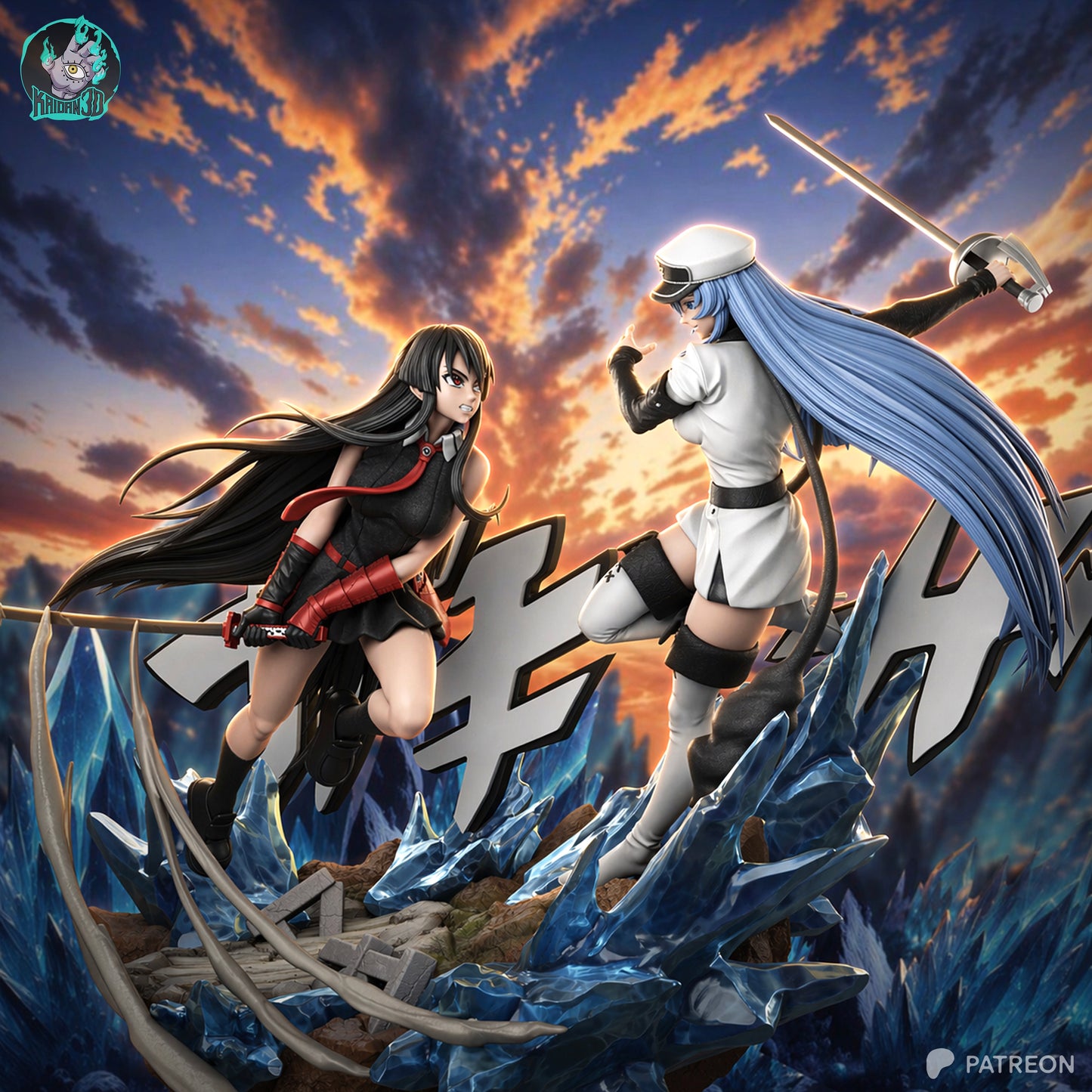 Esdeath & Akame | Akame Ga Kill | Handcrafted Figure