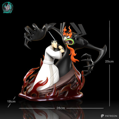 Jack vs Aku | Samurai Jack | Handcrafted Figure