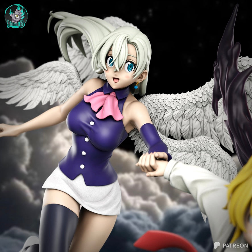 Meliodas & Elizabeth | The Seven Deadly Sins | Handcrafted Figure