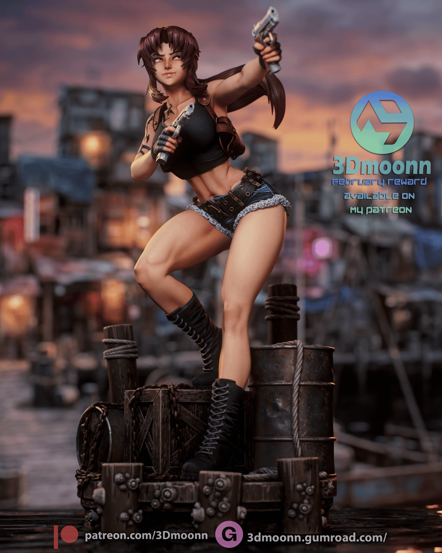 Revy | Black Lagoon | Handcrafted Figure