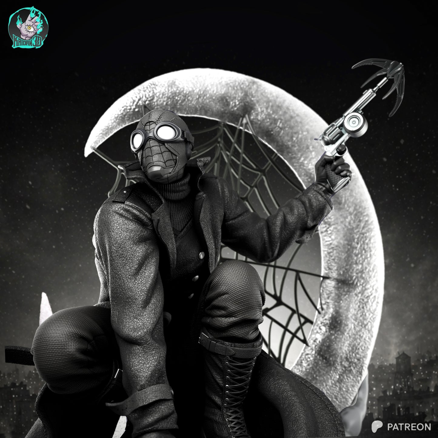 Web Slinging Noir | Handcrafted Figure