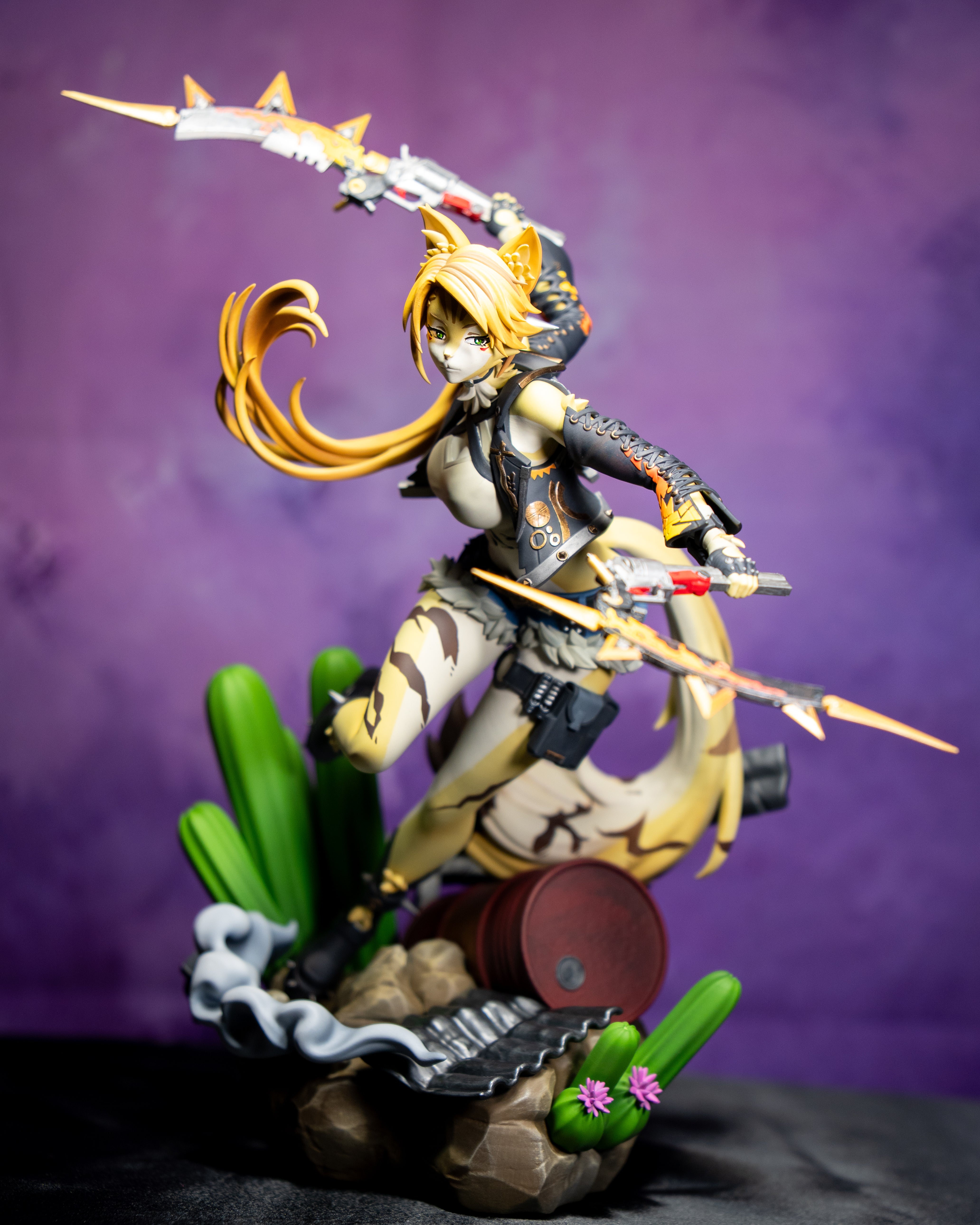 Feline Mercenary | Handcrafted Figure – Anvil's Heart