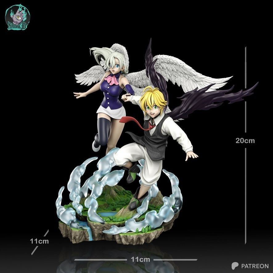Demon Prince & Goddess Maiden | Handcrafted Figure