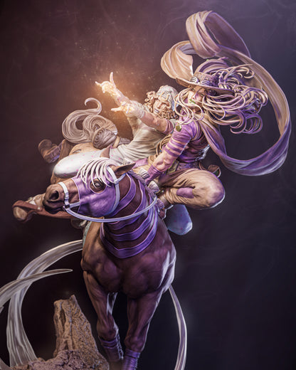 Golden Cowboy & Blue Rider | Handcrafted Figure