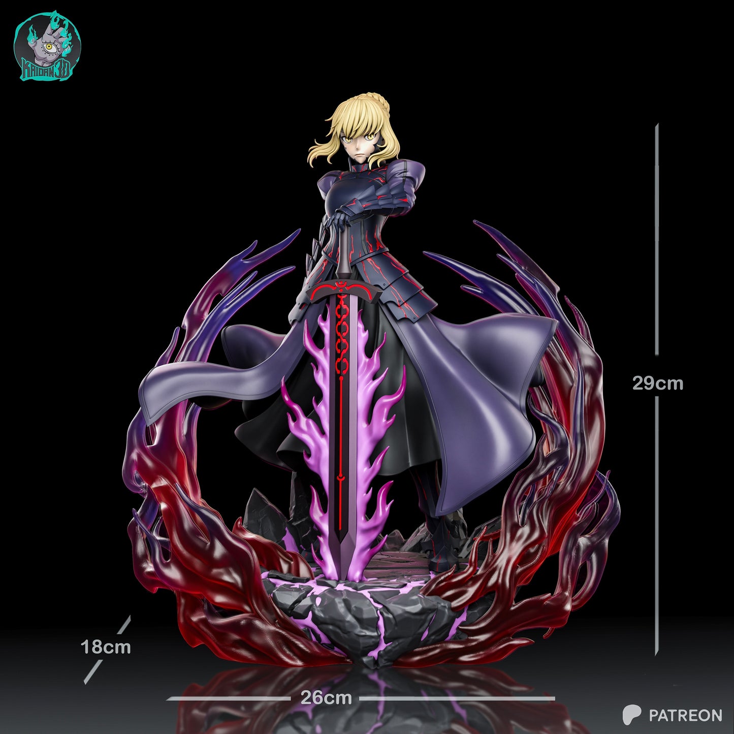Golden Knight Queen (Alter) | Handcrafted Figure