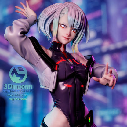 Neon Hacker Girl | Handcrafted Figure