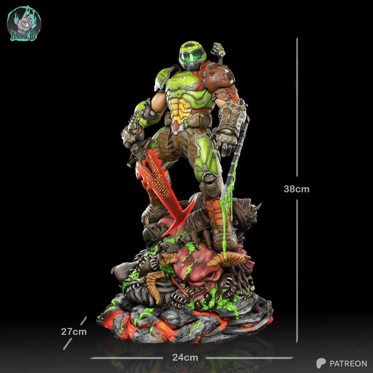 Hellbound Warrior | Handcrafted Figure