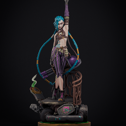 Blue-Haired Gunner | Handcrafted Figure
