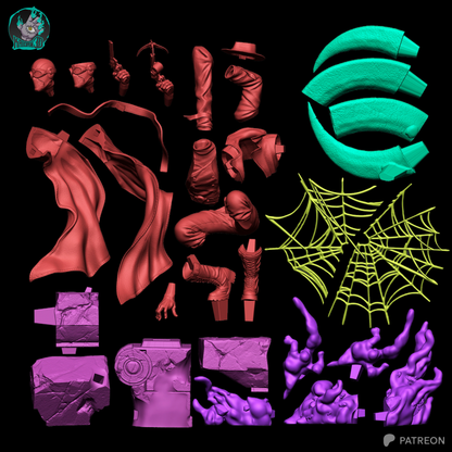 Web Slinging Noir | Handcrafted Figure