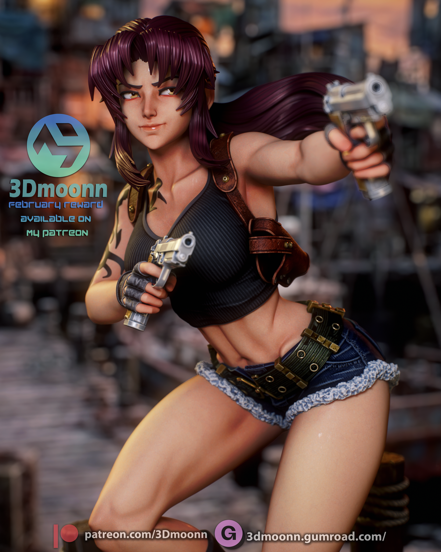 Revy | Black Lagoon | Handcrafted Figure