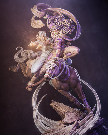 Golden Cowboy & Blue Rider | Handcrafted Figure