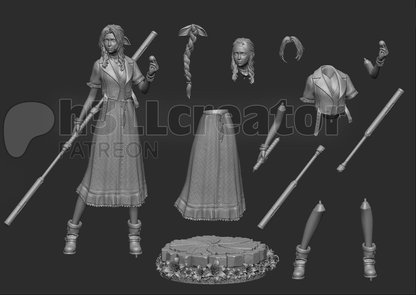 Aerith | Final Fantasy VII | Handcrafted Figure