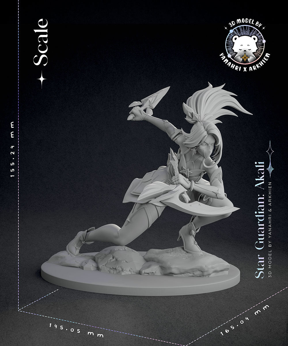 Star Guardian Akali | League of Legends | Handcrafted Figure