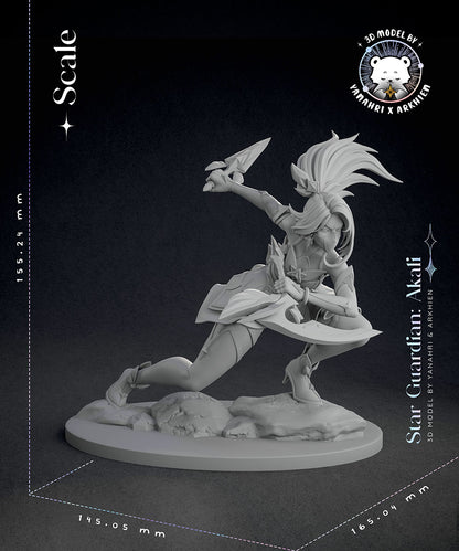 Star Guardian Akali | League of Legends | Handcrafted Figure