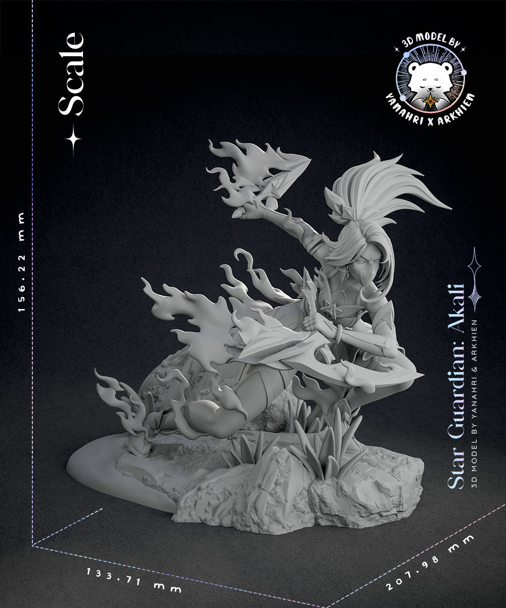 Star Guardian Akali | League of Legends | Handcrafted Figure
