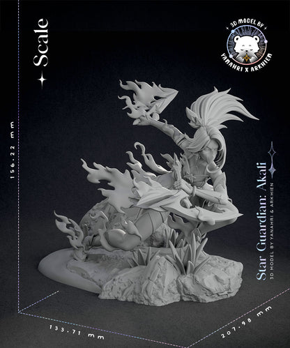 Star Guardian Akali | League of Legends | Handcrafted Figure