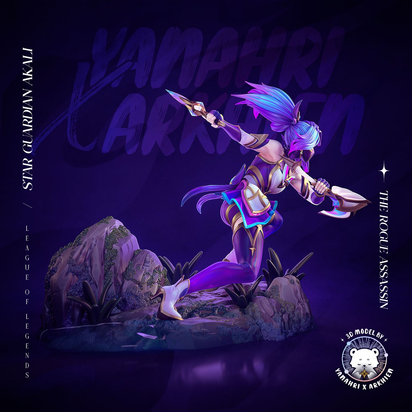 Star Guardian Akali | League of Legends | Handcrafted Figure