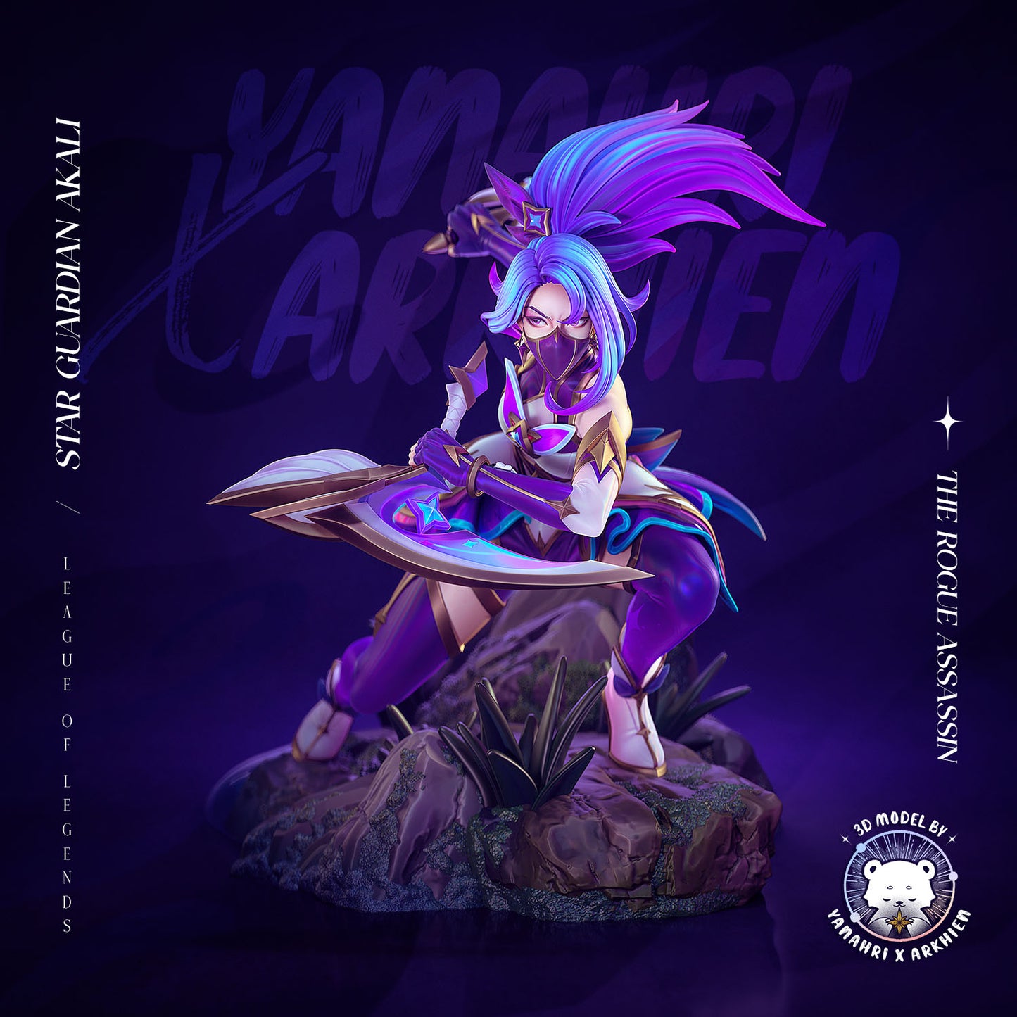 Star Guardian Akali | League of Legends | Handcrafted Figure