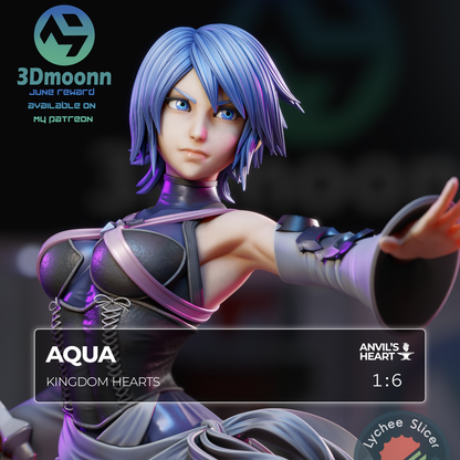 Blue Keyblade Mistress | Handcrafted Figure
