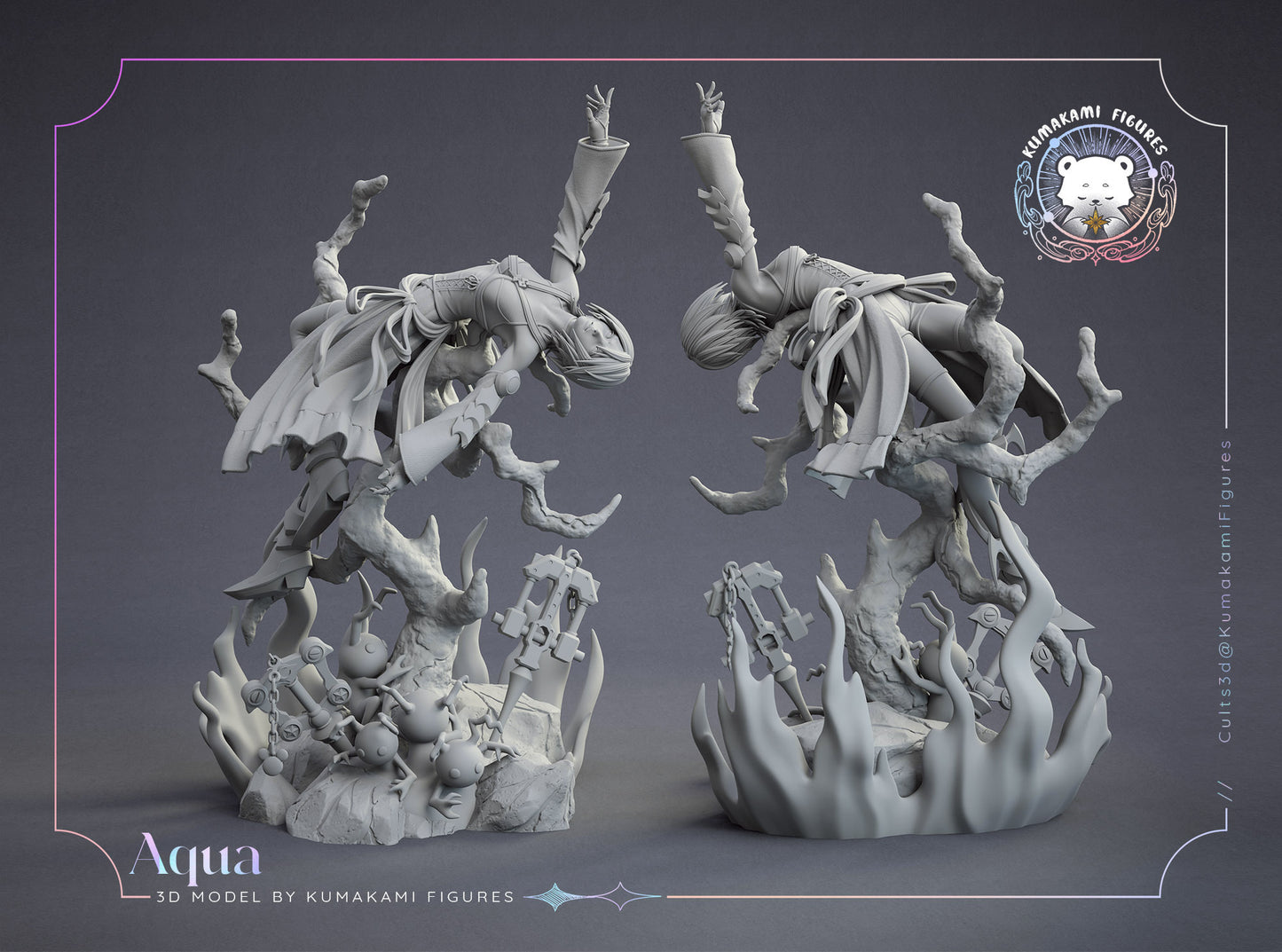 Blue Keyblade Mistress | Handcrafted Figure