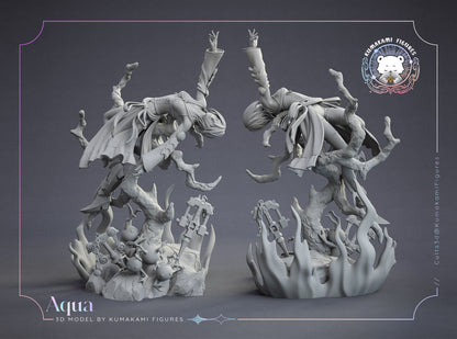 Blue Keyblade Mistress | Handcrafted Figure