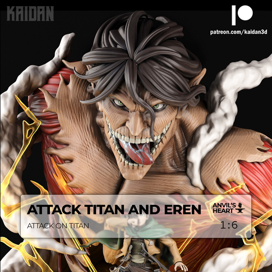 Attack Titan and Eren | Attack on Titan | Handcrafted Figure