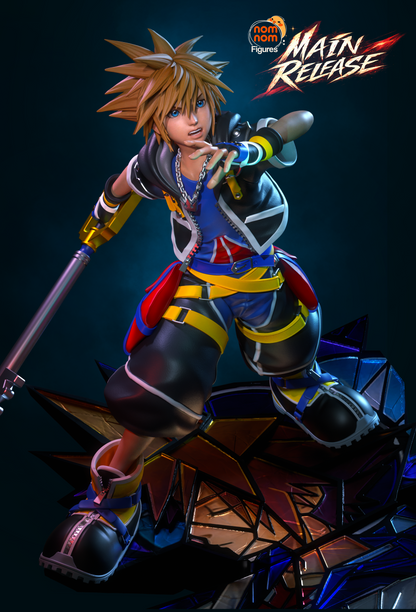 Blonde Blade Warrior & Spiky-Haired Hero | Handcrafted Figure