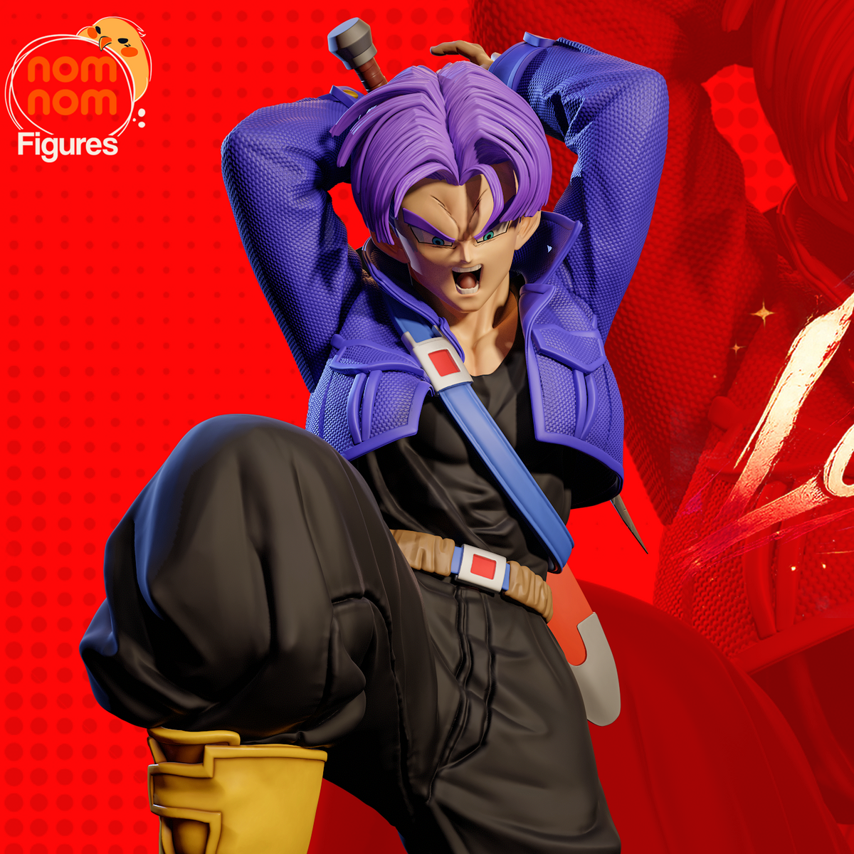 Purple-Haired Swordsman | Handcrafted Figure