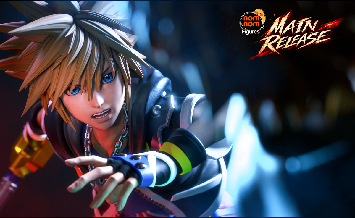 Blonde Blade Warrior & Spiky-Haired Hero | Handcrafted Figure