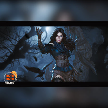 Raven-Haired Sorceress | Handcrafted Figure