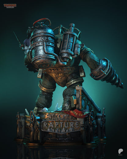 Armored Guardian & Little Girl | Handcrafted Figure