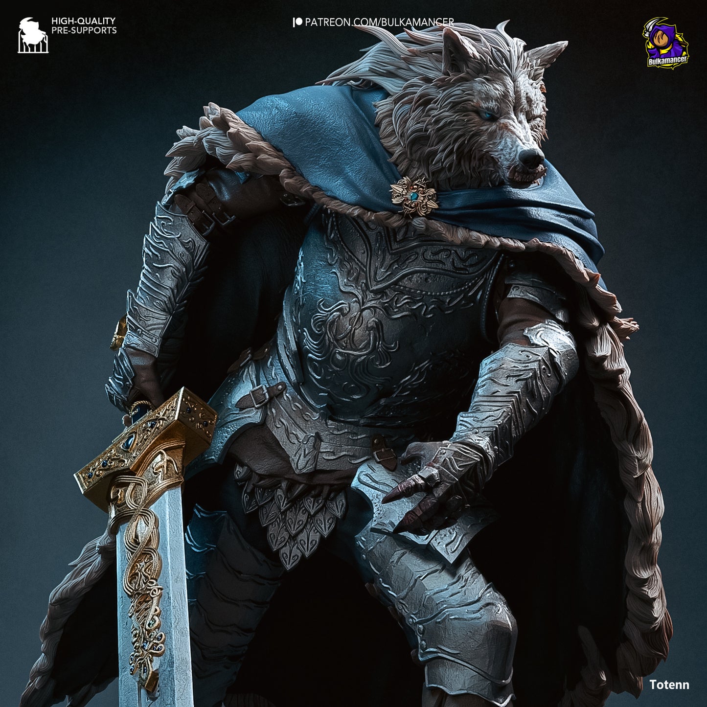 Blaidd the Half-Wolf | Elden Ring | Handcrafted Figure
