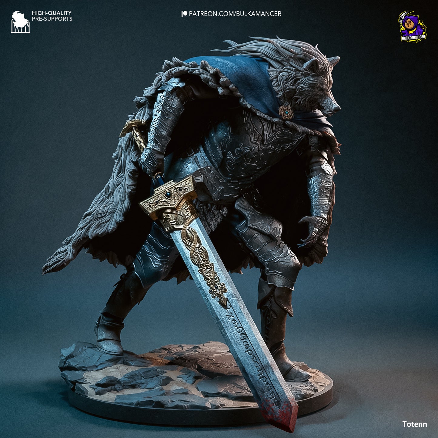 Blaidd the Half-Wolf | Elden Ring | Handcrafted Figure
